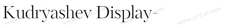 Kudryashev Display字体转换